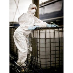 Produktbild für Schutzanzug NITRAS Polysafe Basic II, weiß