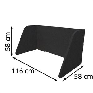 Produktbild für Tischtrennwand Silenti SW800004, anthrazit