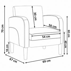 Produktbild für Loungesessel vidaXL 4100530, creme