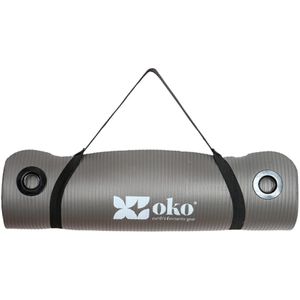 Produktbild für Yogamatte Powershot Oko, mit Ösen, grau, 0,8 cm stark