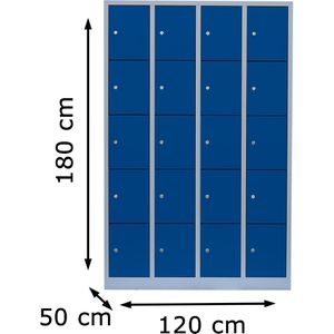 Produktbild für Schließfachschrank Lüllmann 520541, blau