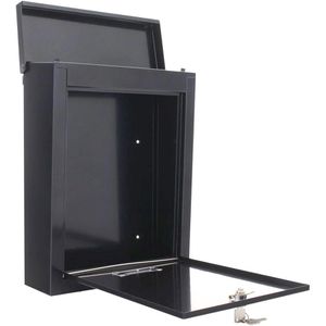 Produktbild für Briefkasten Rottner T04508, Brighton, schwarz, aus Stahl