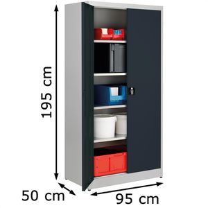 Produktbild für Werkzeugschrank Mauser MKSTS5/19STG, Metall, grau / anthrazit