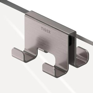 Produktbild für Duschhaken Tiger Caddy beidseitig, Edelstahl gebürstet