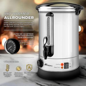 Produktbild für Heißwasserspender Tresko 1385-005, einstellbar 30°C - 110°C