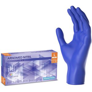 Einmalhandschuhe Arnomed Nitril Ocean Blue, blau, 100 Stück