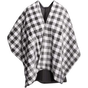 Produktbild für Heizdecke Navaris Poncho, grau / weiß