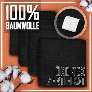 Produktbild für Waschlappen NatureMark Seiflappen, schwarz, 30 x 30 cm