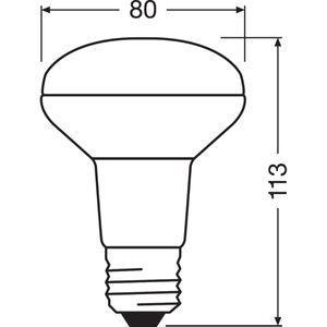 Produktbild für LED-Lampe OSRAM Star R80, E27