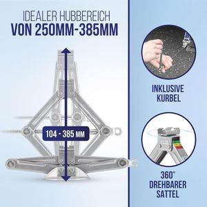 Produktbild für Scherenwagenheber Alca 436000, mit Kurbel