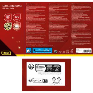 Produktbild für Lichterkette Idena 31123, 400 LED, innen + außen