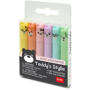 Produktbild für Textmarker Legami Teddys Style, 6 Stück