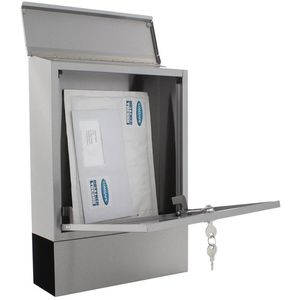 Produktbild für Briefkasten Rottner T06045, Libro Inox, silber, aus Edelstahl