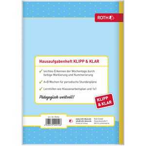 Produktbild für Hausaufgabenheft Roth Klipp+Klar Flinki&amp;Schlau, A5