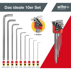 Produktbild für Sechskantschlüssel Wiha 369RH9, 37351