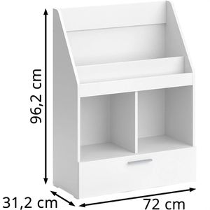Produktbild für Bücherregal Vicco Luigi, weiß