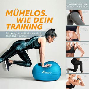 Produktbild für Gymnastikball Tresko Anti-Burst, mit Luftpumpe