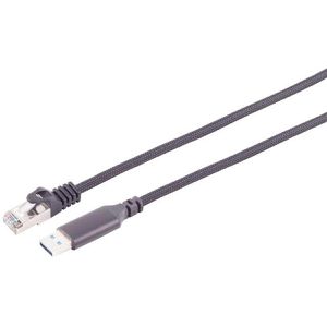 USB-Kabel S-Conn 14-52025 USB-A LAN Adapterkabel, 3 m