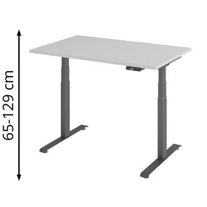 Schreibtisch Böttcher-AG Base Lite, lichtgrau / graphit