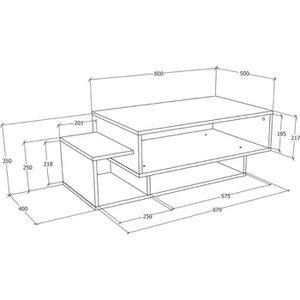 Produktbild für Couchtisch VCM Runila 918609, aus Holz, anthrazit