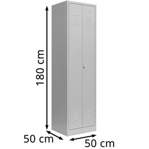 Produktbild für Spind Lüllmann 510400, Doppelspind, lichtgrau