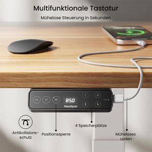 Produktbild für Schreibtischgestell FlexiSpot E7B-PRO 2026, 4 Memoryspeicher