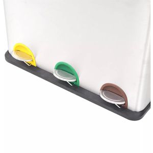 Produktbild für Mülleimer vidaXL 50602, silber