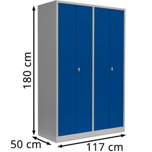 Produktbild für Spind Lüllmann 510441, Doppelspind, blau