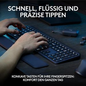 Produktbild für Tastatur Logitech MX Keys S mit Handballenauflage