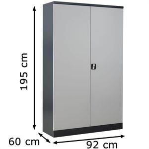 Produktbild für Werkzeugschrank G-Office FLC.196/NV, Metall, anthrazit / grau