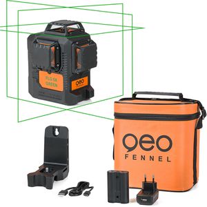 Kreuzlinienlaser geo-FENNEL 534620, FLG 6X-GREEN, 3 x 360°