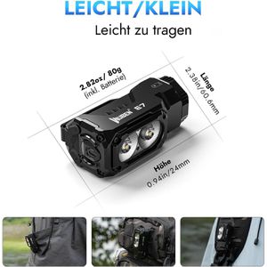 Produktbild für Taschenlampe Wuben E7 LED, aufladbar
