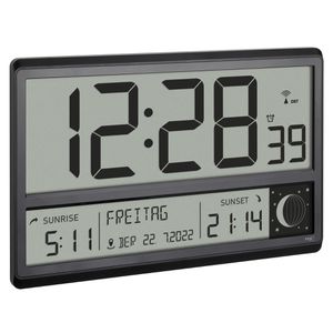 Produktbild für Wanduhr TFA 60.4524 XL, Kunststoff, digital, Funkuhr