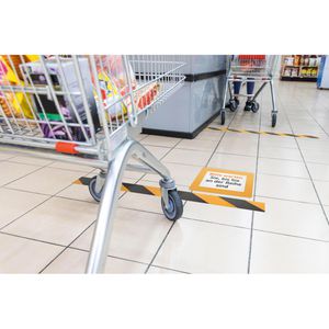 Produktbild für Bodenmarkierung Durable Fenster gelb