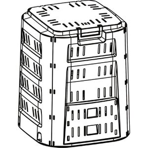 Produktbild für Komposter Prosperplast Compogreen IKST220C, schwarz,Kunststoff