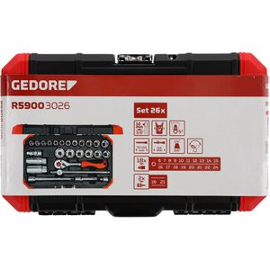 Produktbild für Steckschlüssel GEDORE-Red R59003026, 26-teilig