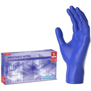 Einmalhandschuhe Arnomed Nitril Ocean Blue, blau, 100 Stück