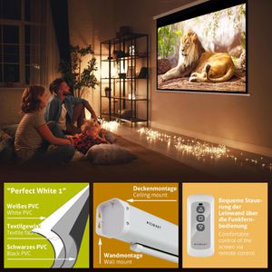 Produktbild für Beamer-Leinwand ESMART Economy EXM Motor