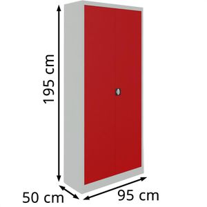 Produktbild für Werkzeugschrank Mauser MKSTM5/19E6, aus Metall, grau / rot