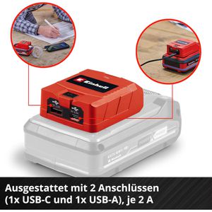 Produktbild für Akku-USB-Adapter Einhell TC-CP 18 Li USB A/C-Solo