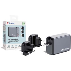 Produktbild für USB-Ladegerät Verbatim GNC-240, GaN, 240 Watt