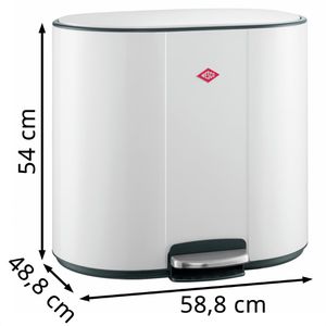 Produktbild für Mülleimer Wesco Multi Collector 2, weiß matt