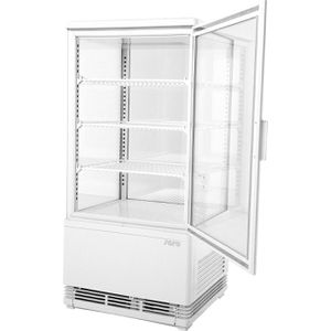 Saro Kühlvitrine SC70, 330-10001, weiß, 68 Liter, Mini-Umluftkühlvitrine,  doppelt verglast – Böttcher AG