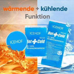 Produktbild für Kühlkompresse ICEHOF Kühlpad 5er Set, mit Hülle