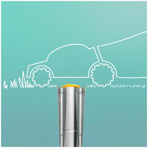 Produktbild für Bodenhülse Brabantia 311468, silber, Ø 50mm