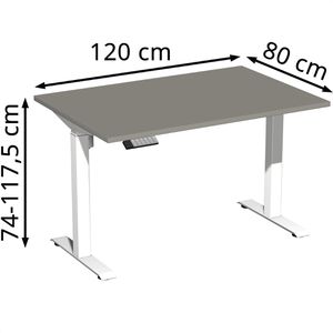 Produktbild für Schreibtisch Geramöbel Elevate Home, onyx / weiß