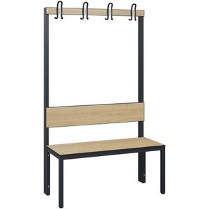 Umkleidebank CP-Möbel 8060-100, Sitzfläche Holz, 100 cm
