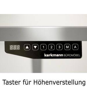 Produktbild für Schreibtisch Kerkmann Move 1, lichtgrau / silber
