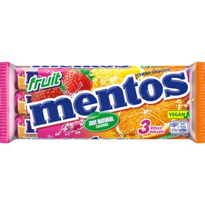 Kaubonbons Mentos Fruit Dragees, 3 Rollen