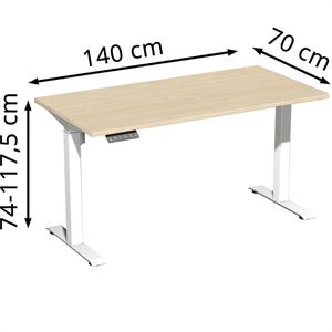 Produktbild für Schreibtisch Geramöbel Elevate Home, ahorn / weiß
